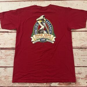 Dark Seas x Grundéns Men's T-Shirt Top Notch Red Size Medium